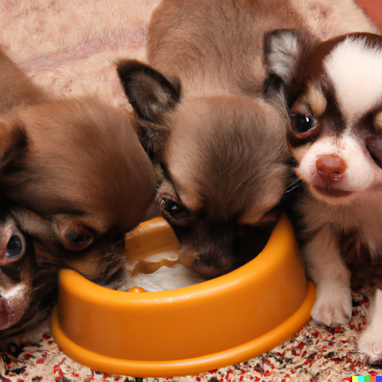 DALL·E 2022-10-07 16.32.47 - a photo of chihuahua puppies eating.png