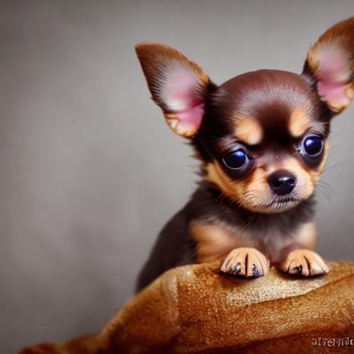 chocolate and tan chihuahua puppy