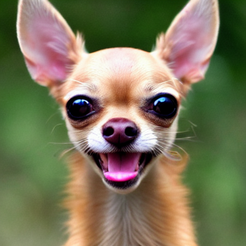 Smiling fawn chihuahua